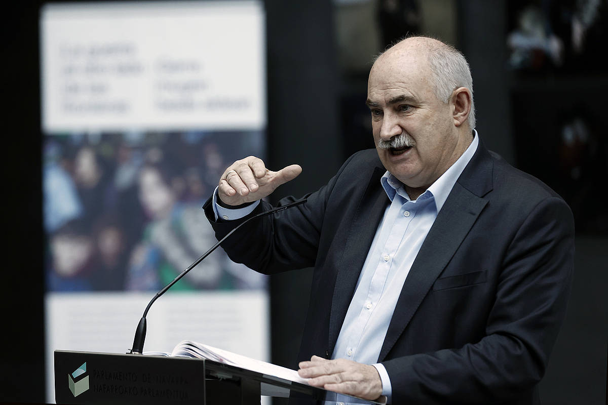 Jose Mari Aierdi Nafarroako Landa Garapen eta Ingurumen kontseilaria, artxiboko irudi batean.