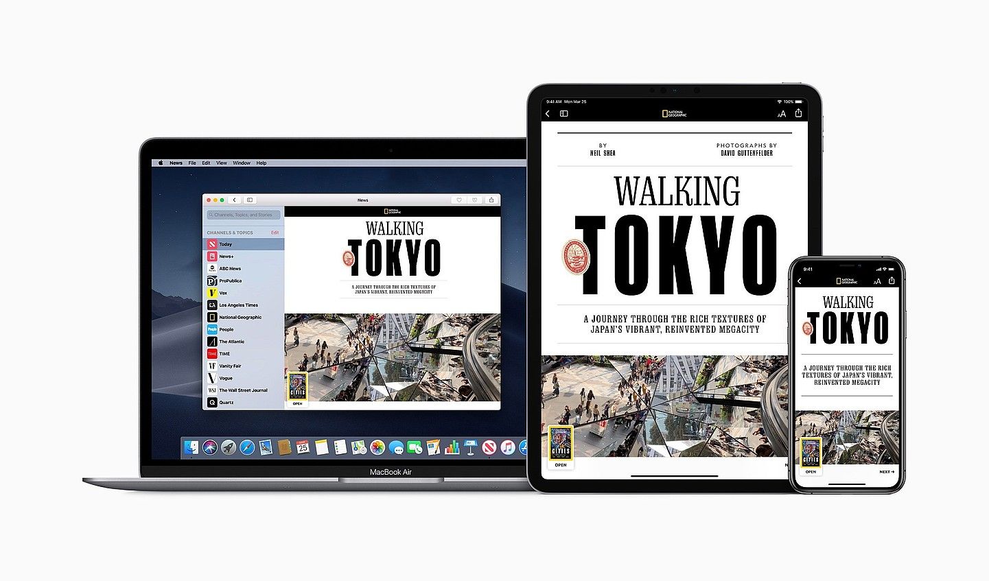 Apple News+ zerbitzu berrian 300 aldizkari baino gehiago egongo dira harpidedunen eskura. APPLE INC.