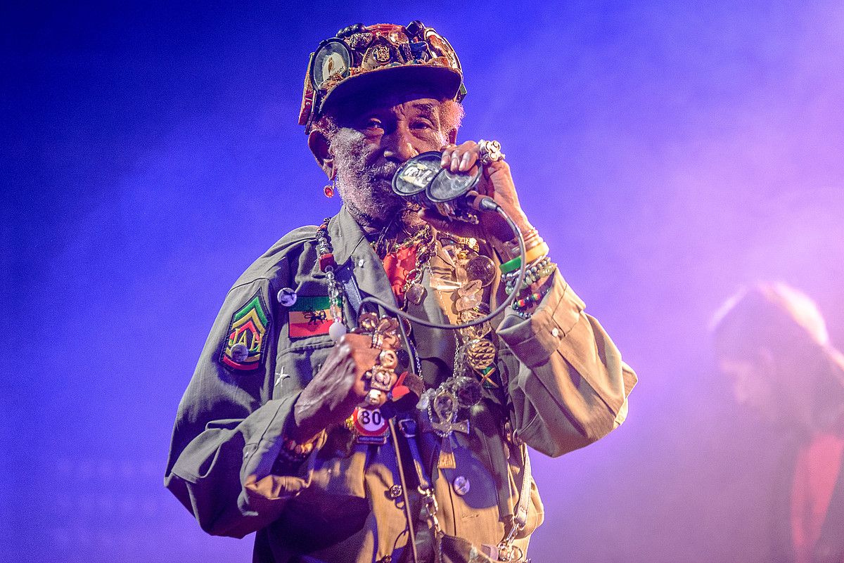 Lee Scratch Perry zuzeneko emanaldi batean, 2016. urtean, Munichen. PIT PONY PHOTOGRAPHY.