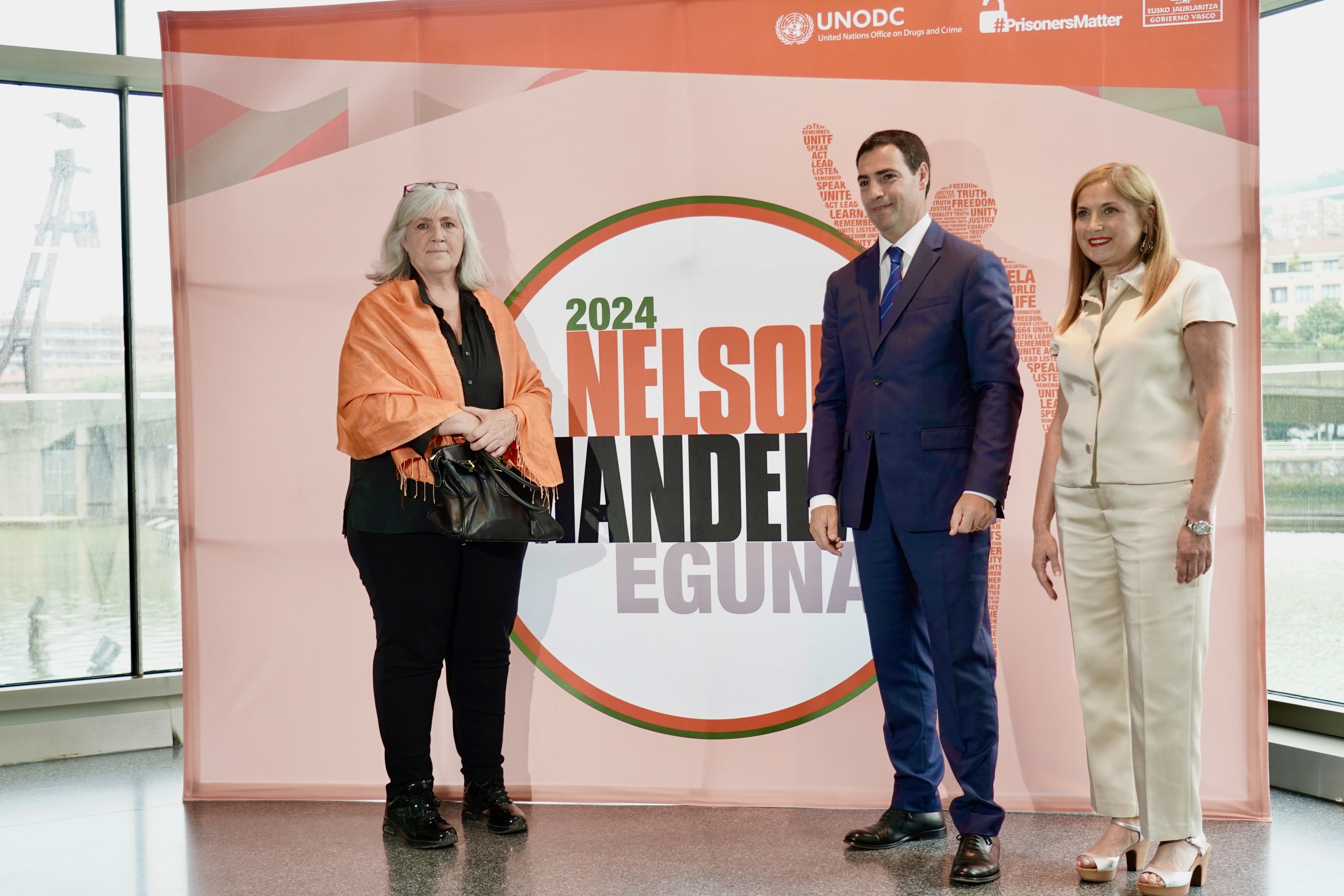 Ruth Alonso, Imanol Pradales eta Maria Jesus San Jose gaur, Bilbon. MARISOL RAMIREZ / FOKU 