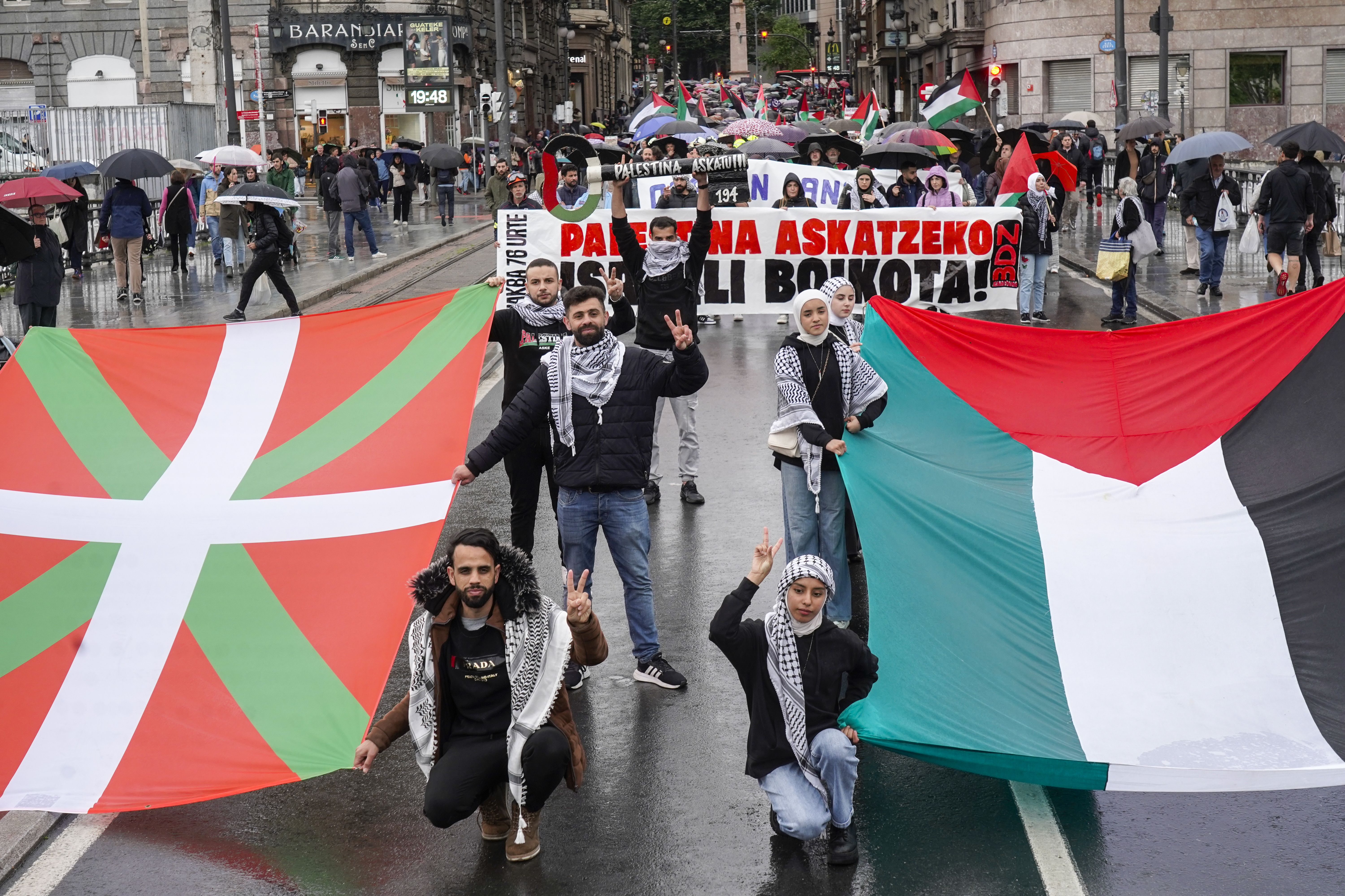 Palestinaren aldeko manifestazio bat maiatzean, Bilbon. MARISOL RAMIREZ / FOKU