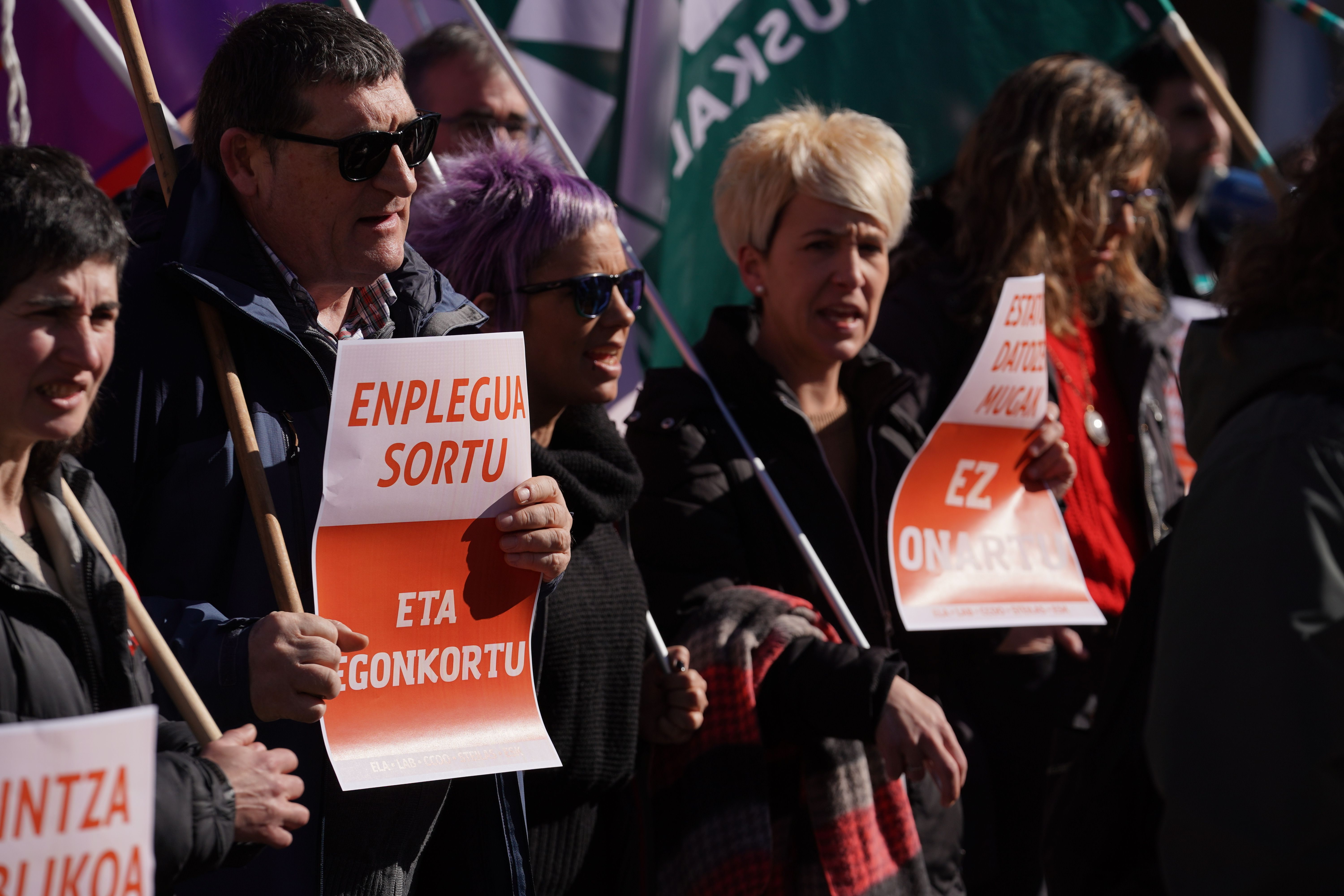 Langile publikoen protesta bat, Gasteizen, artxiboko irudi batean. ENDIKA PORTILLO / FOKU
