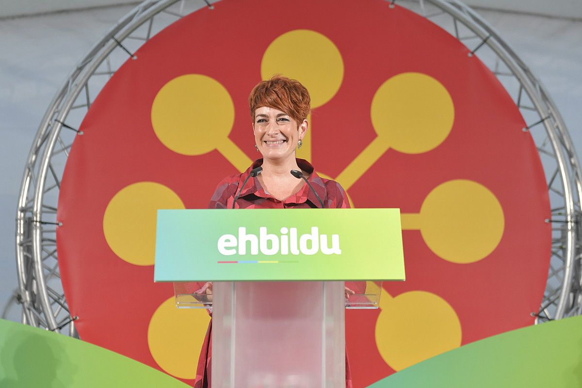 Bakartxo Ruiz, herenegun, kanpaina hasierako ekitaldian. IDOIA ZABALETA / FOKU.