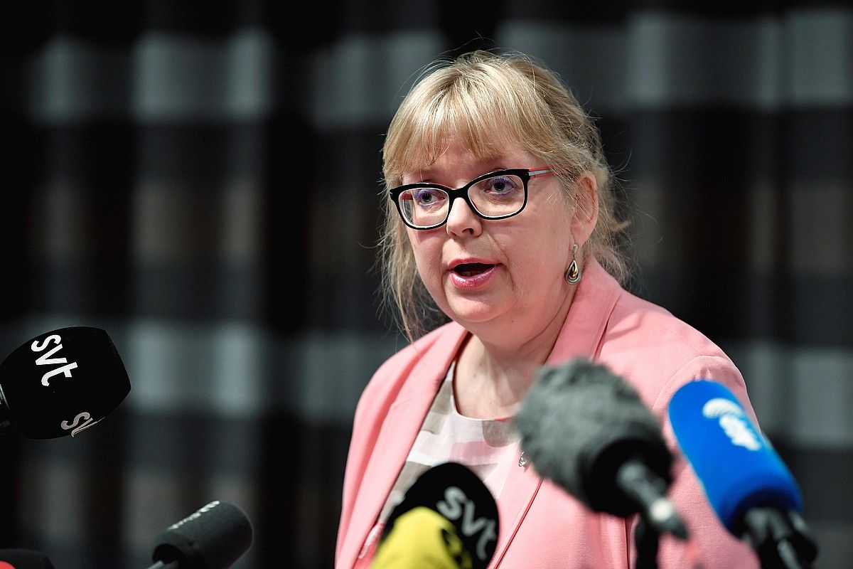 Eva-Marie Persson Suediako fiskal nagusiaren ondokoa, atzo. A. WIKLUND / EFE.