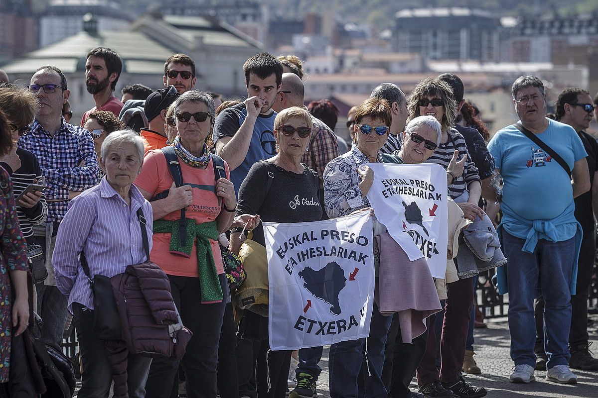 Euskal presoen aldeko mobilizazioa, joan den martxoan, Bilbon. A. LOIOLA / FOKU.