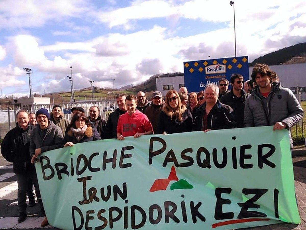 Brioche Pasquier Recondo enpresako langileen protesta bat, artxiboko argazki batean. ELA.