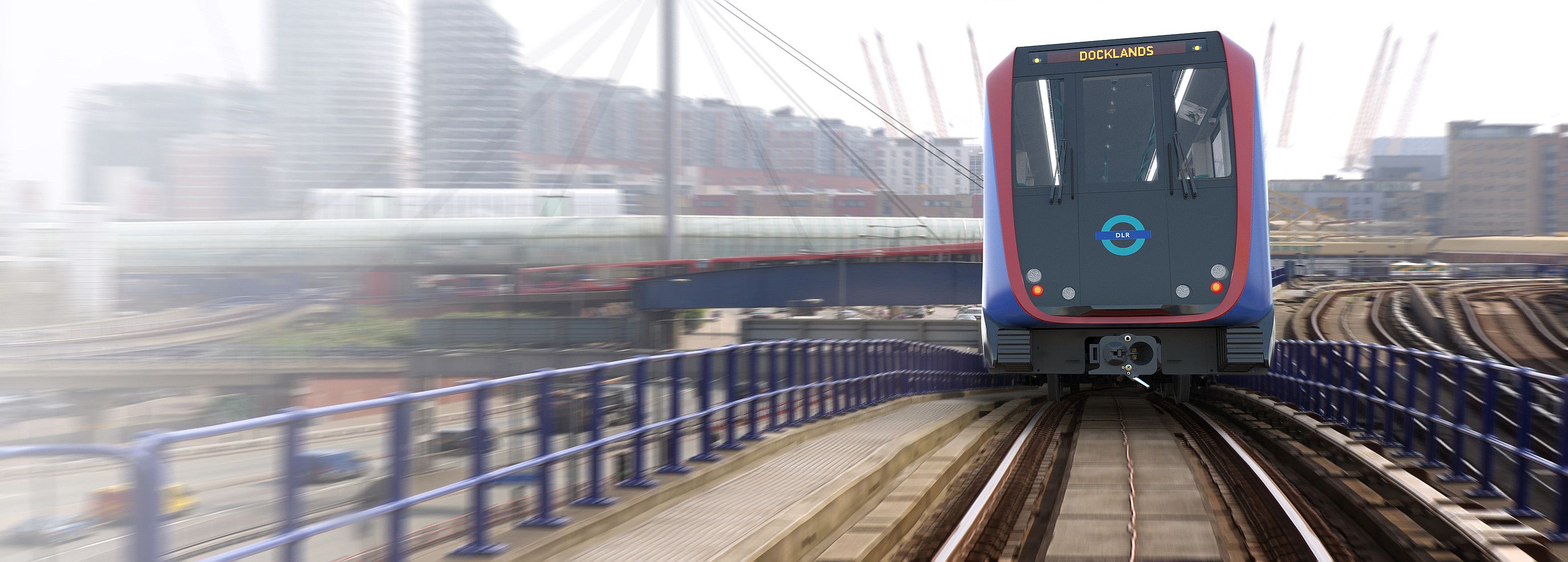 CAFek Londresko DLR trenbide sarerako diseinatutako tren modeloa. CAF.