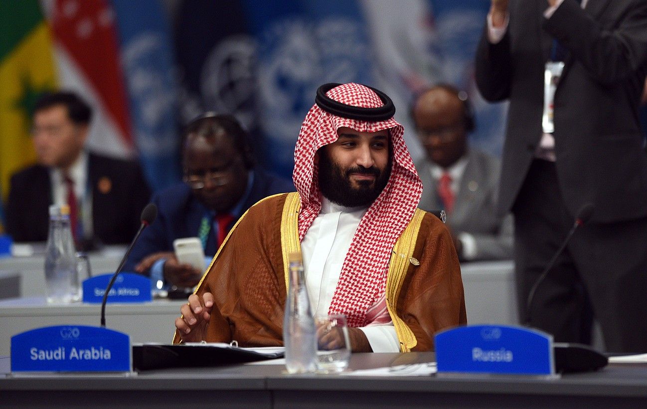Bin Salman Saudi Arabiako printze oinordekoa, artxiboko irudi batean. G20 / EFE.