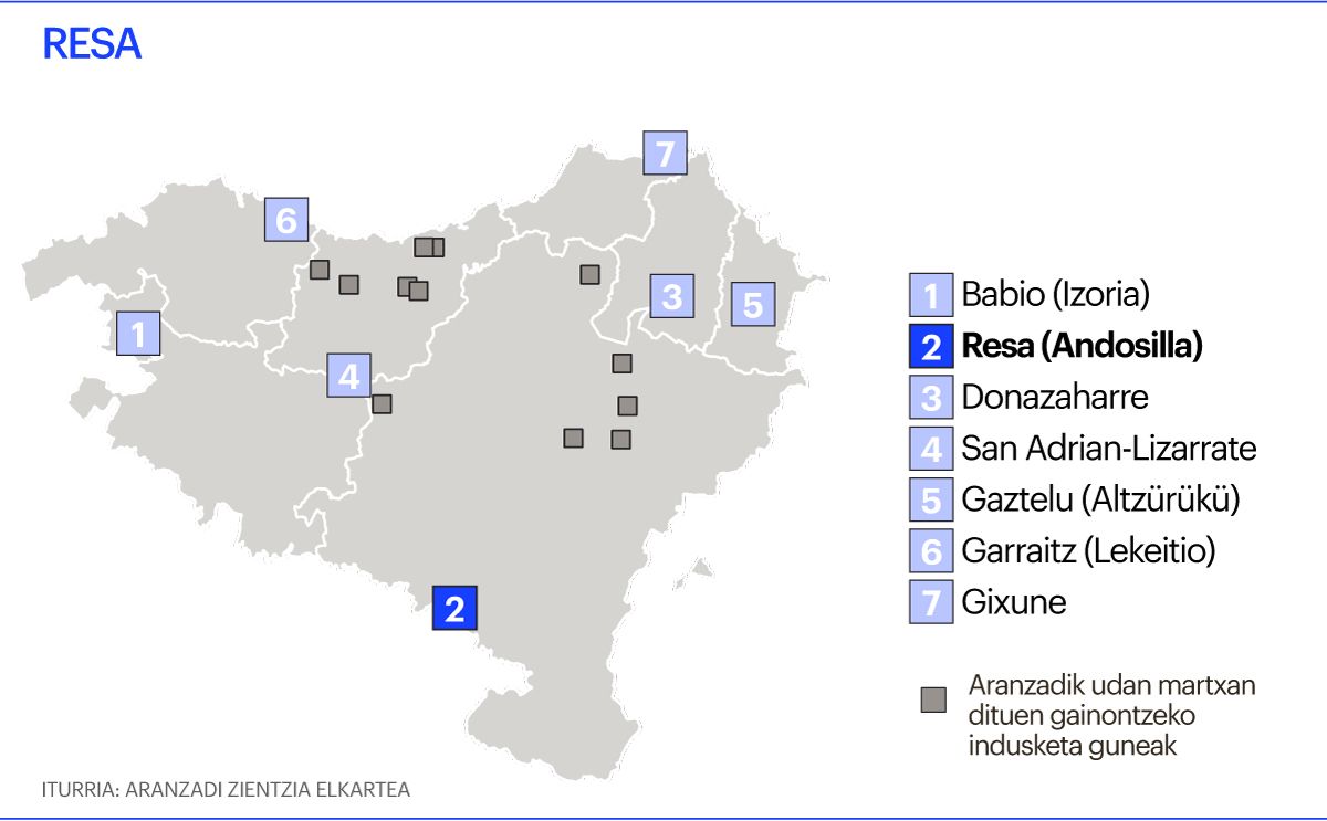 Indusketa mapa, Resa Indusketa mapa, Resa