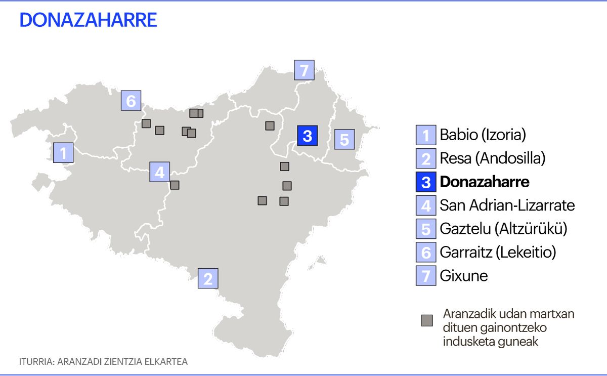 Indusketa mapa, Donazaharre Indusketa mapa, Donazaharre