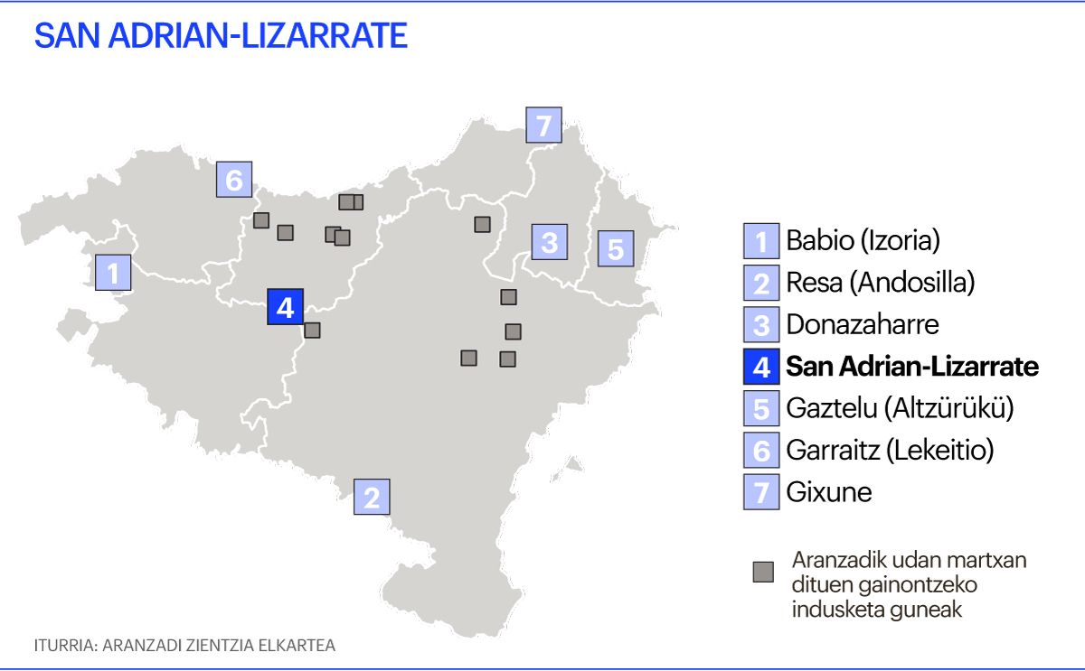 Indusketa mapa, Lizarrate Indusketa mapa, Lizarrate