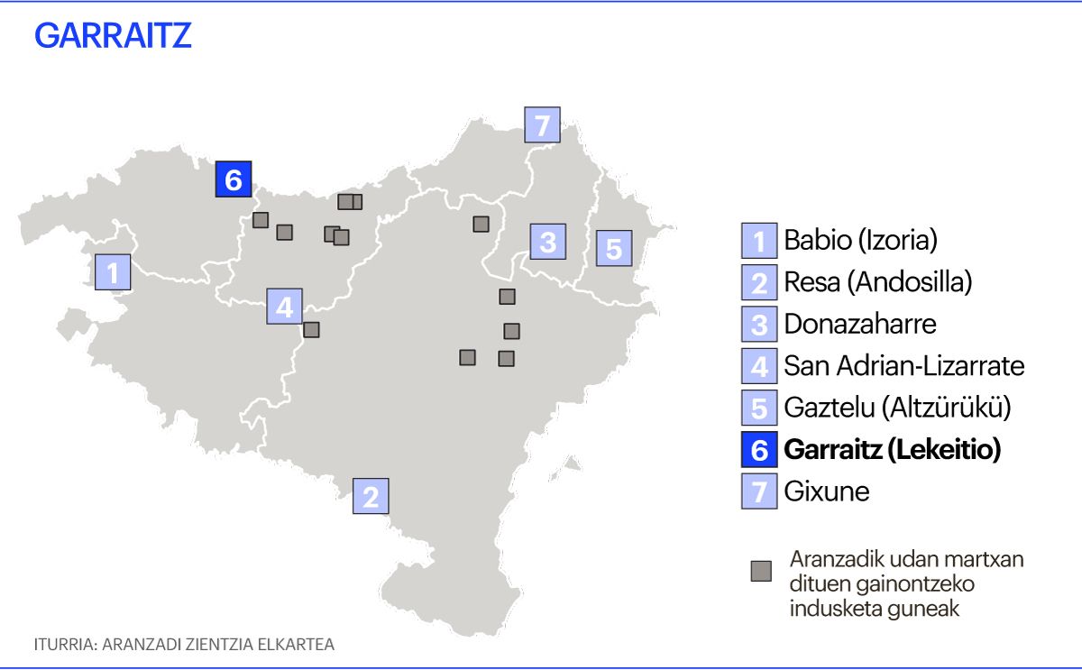Indusketa mapa, Garraitz Indusketa mapa, Garraitz