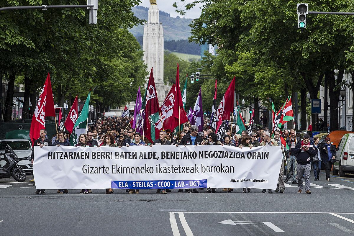 Manifestazio bat, Bilbon. A. LOIOLA / FOKU.