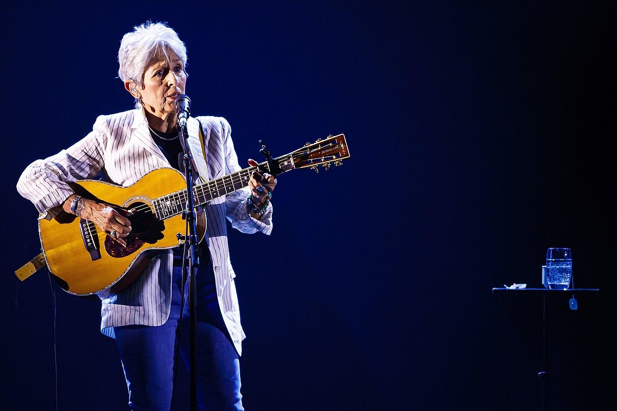 Joan Baez musikari eta konpositorea. VALENTIN FLAURAUD / EFE. Joan Baez musikari eta konpositorea. VALENTIN FLAURAUD / EFE.