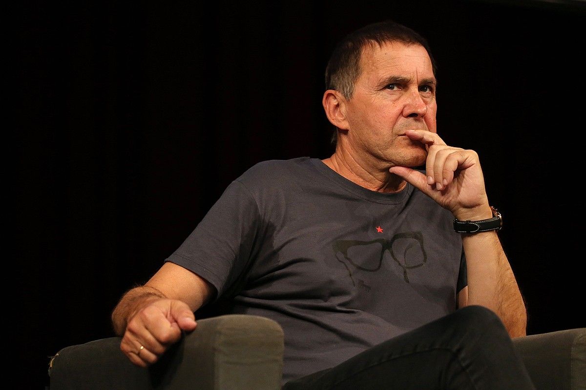 Otegi, G7koen aurka Ficoban eginiko kontragailurrean, ostiralean. F. SCHEIBER / EFE.