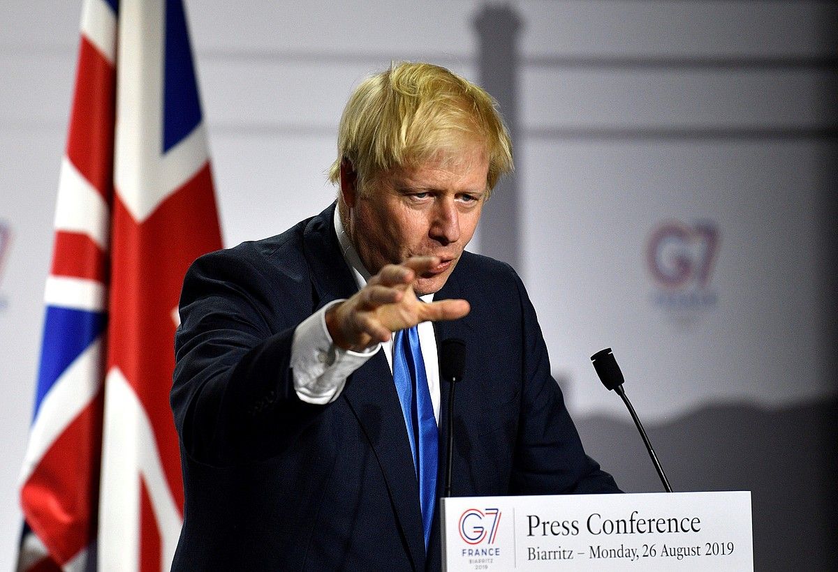 Boris Johnson, atzo. NEIL HALL/EFE. Boris Johnson, atzo. NEIL HALL/EFE.