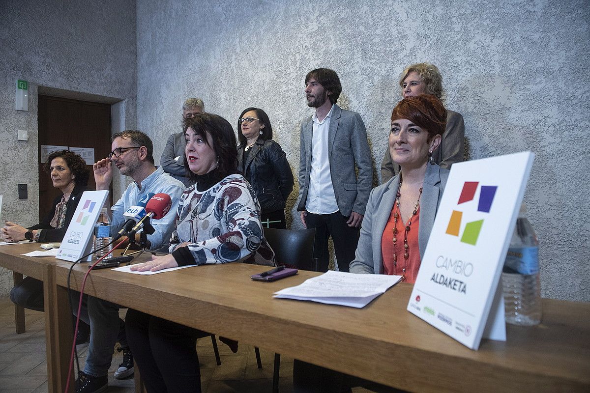 Aldaketa Espainiako Senaturako zerrendaren aurkezpena, martxoaren 9an. JON URBE / FOKU. Aldaketa Espainiako Senaturako zerrendaren aurkezpena, martxoaren 9an. JON URBE / FOKU.