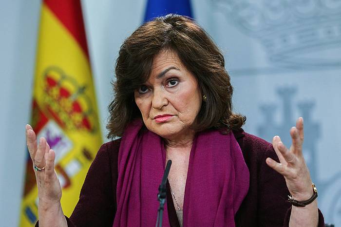 Carmen Calvo, Espainiako Gobernuko presidenteordea. EMILIO NARANJO, EFE