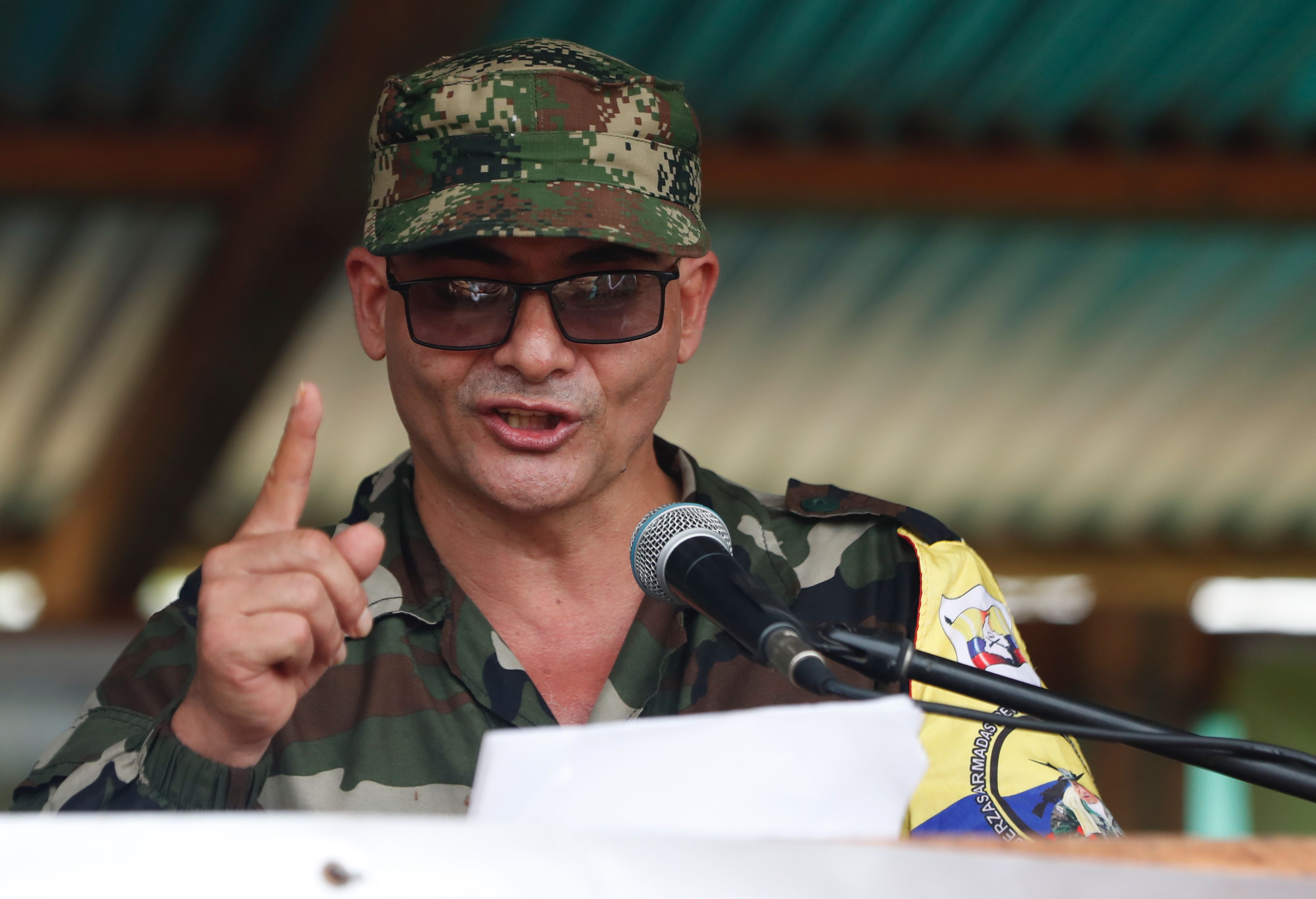 Ivan Mordisco Bloque Amazonaseko gerrillaria, artxiboko irudi batean. ERNESTO GUZMAN / EFE