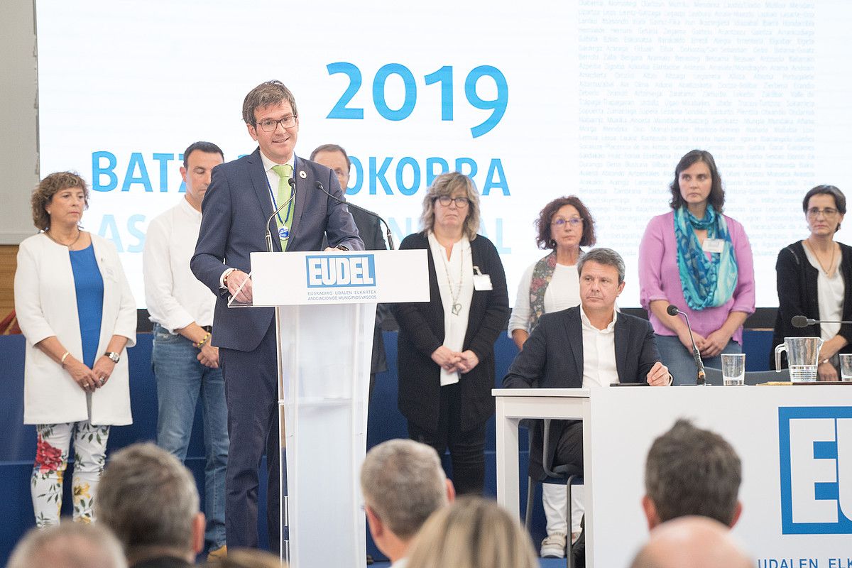Gorka Urtaran, Eudeleko presidente kargua hartu berritan. EUDEL. Gorka Urtaran, Eudeleko presidente kargua hartu berritan. EUDEL.