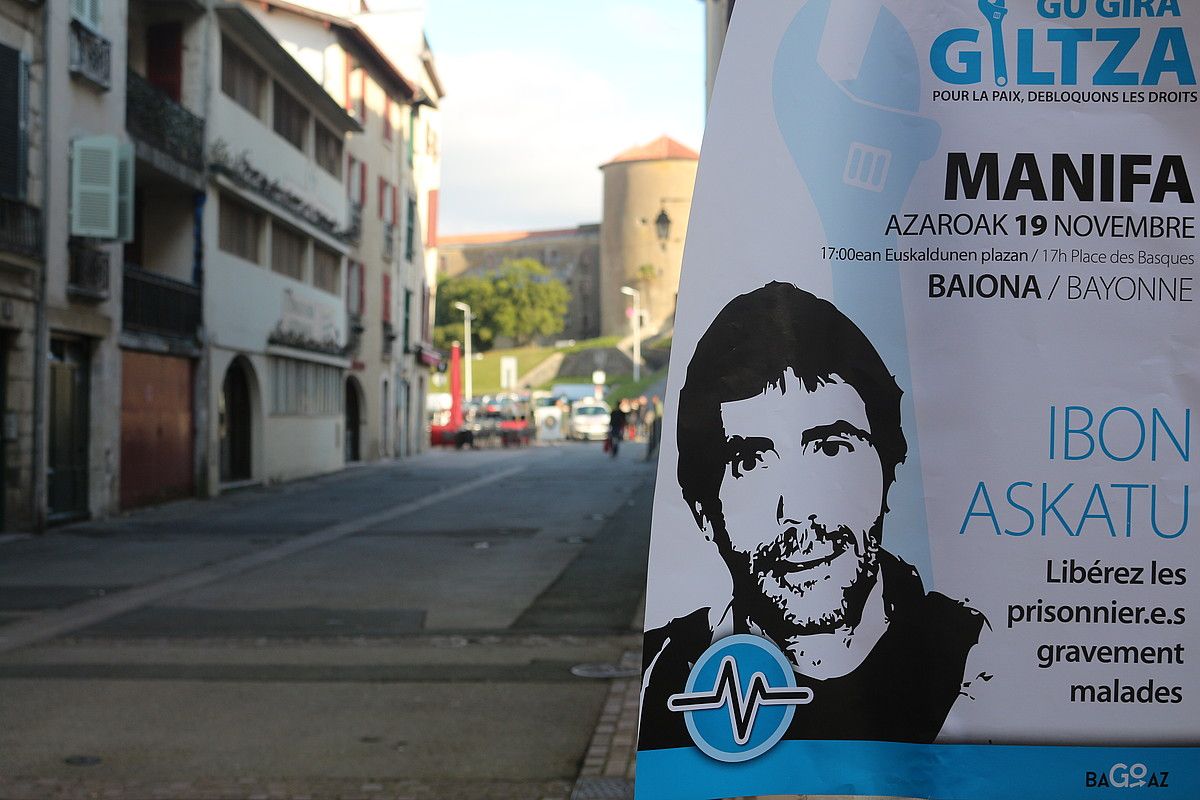 Fernandez Iradi askatzearen alde 2016an egindako protesta deialdia. BERRIA.