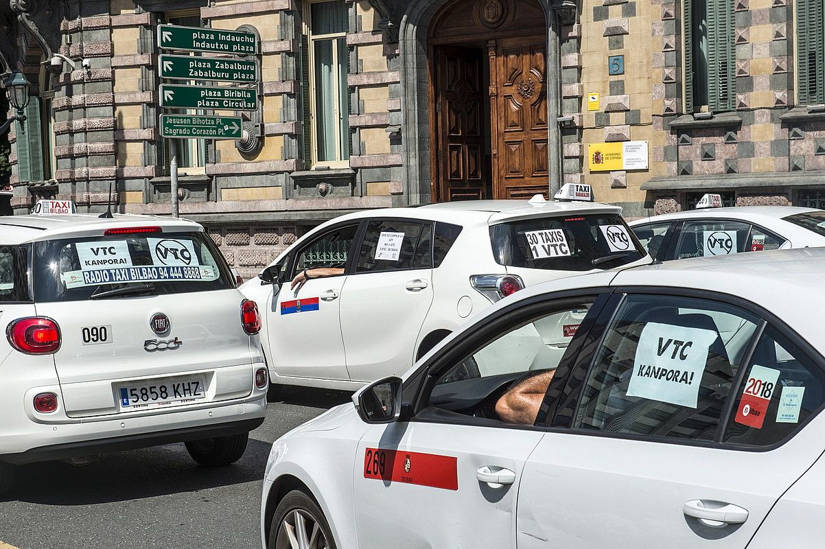 Taxilarien iazko mobilizazioak, Bilbon. MARISOL RAMIREZ / FOKU.