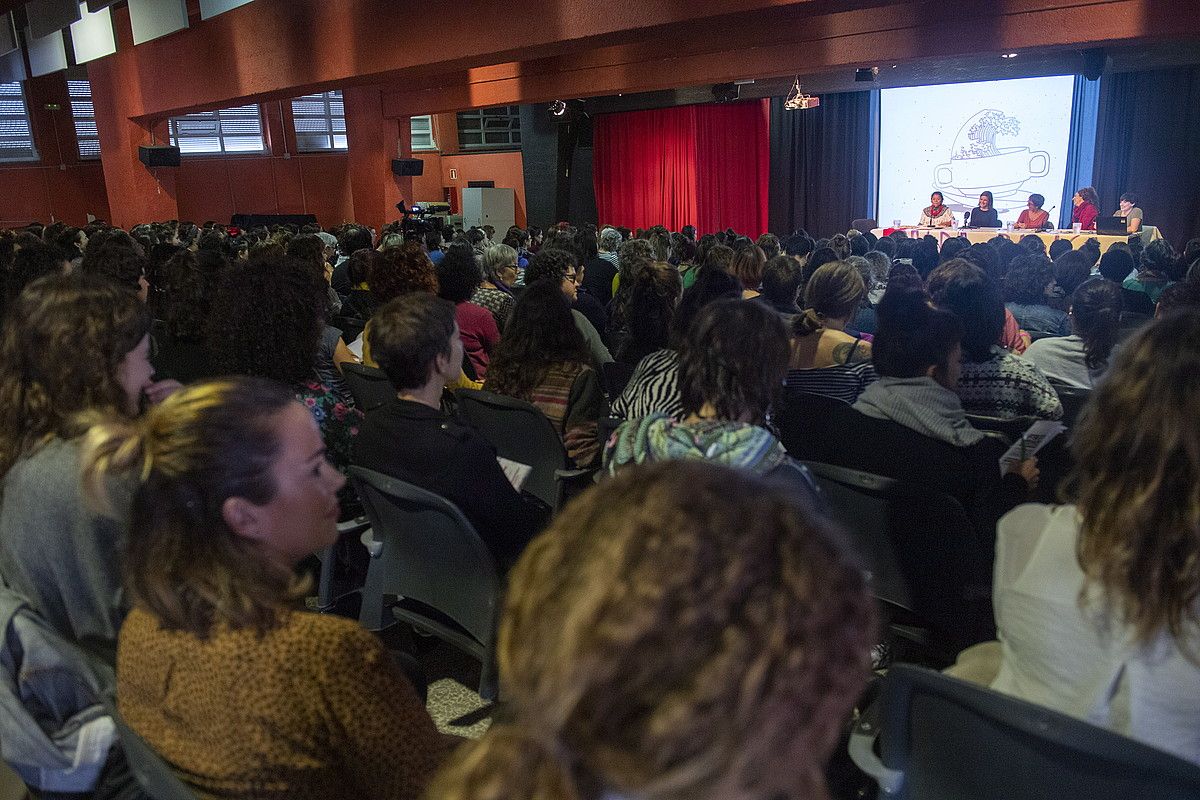 Euskal Herriko V. Jardunaldi Feministak, Durangoko Landako gunean. JON URBE / FOKU.