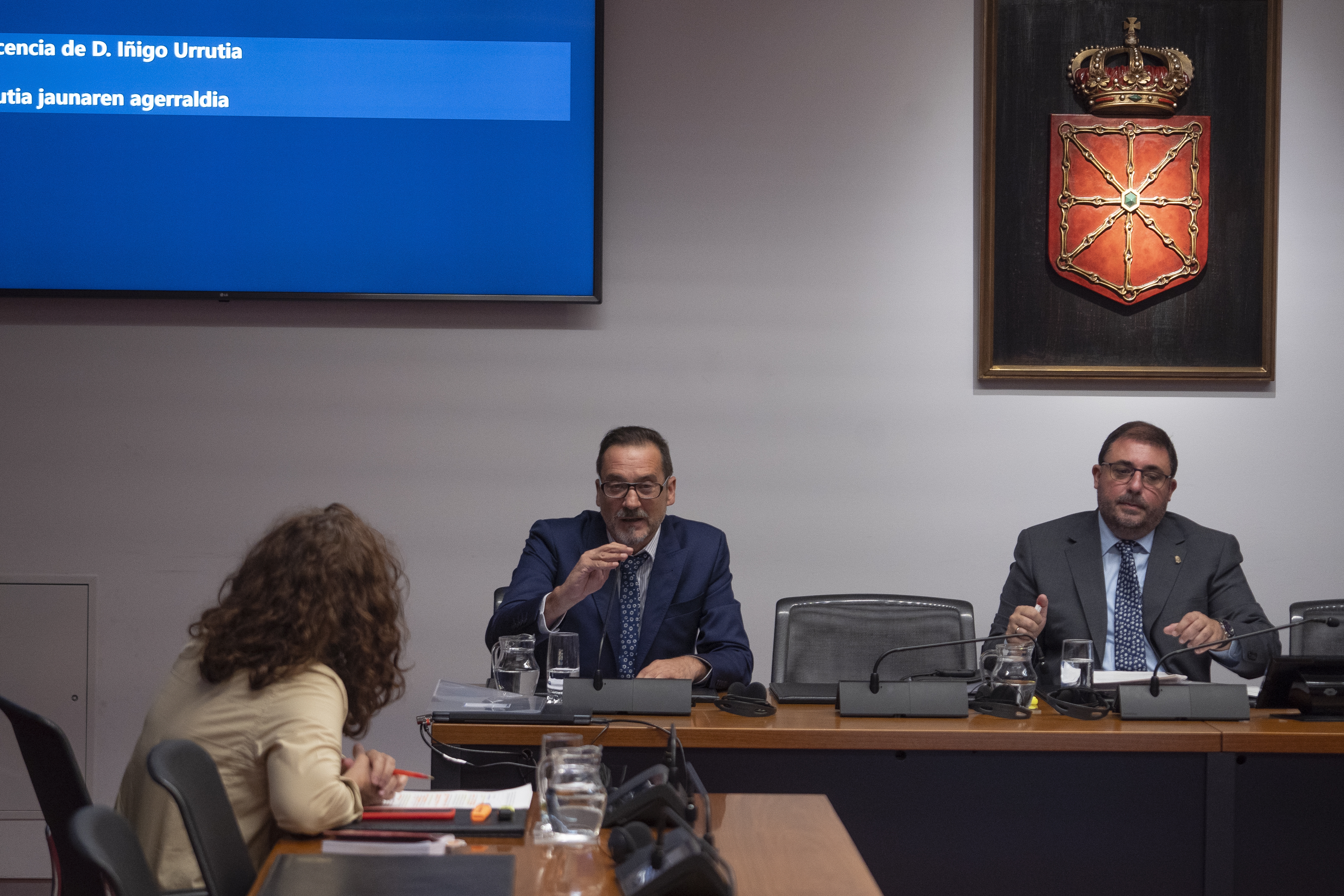 Iñigo Urrutia, gaur goizean, Nafarroako Parlamentuan. IÑIGO URIZ / FOKU