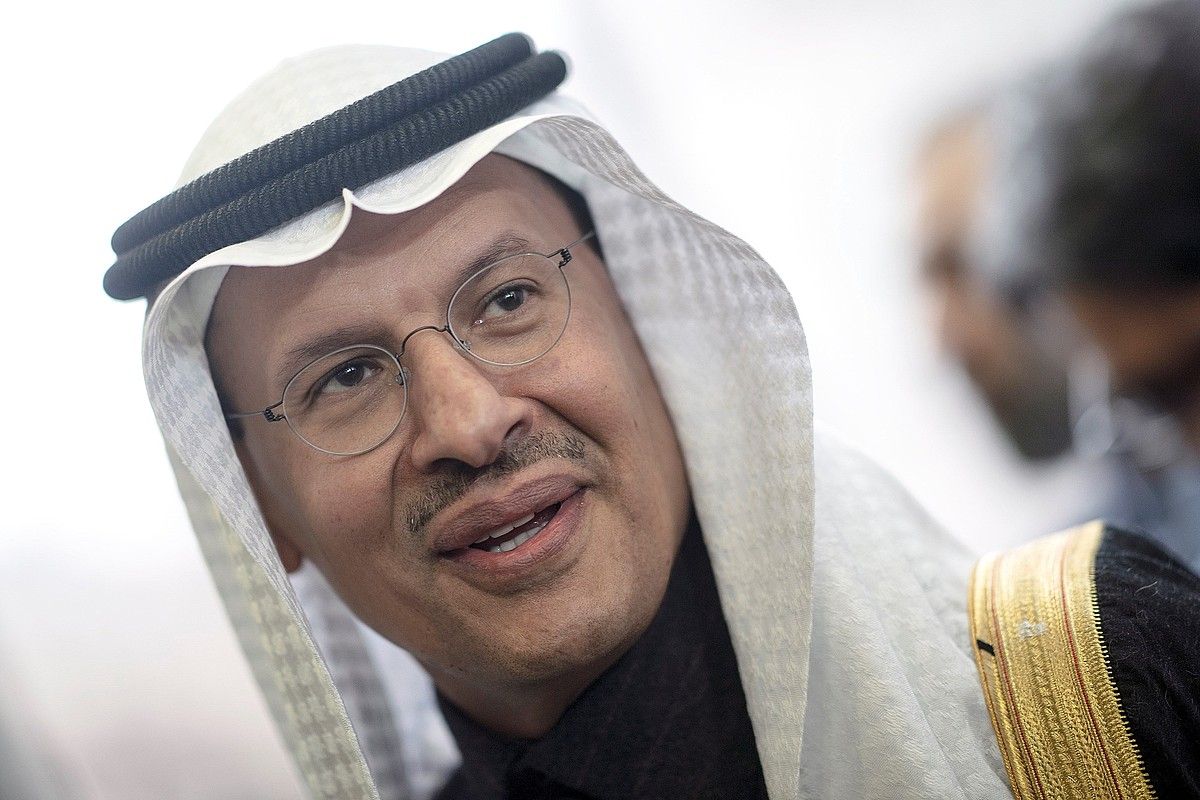 Abdulaziz bin Salman Al Saud, Saudi Arabiako Energia ministroa, atzo Vienan. CHRISTIAN BRUNA / EFE.