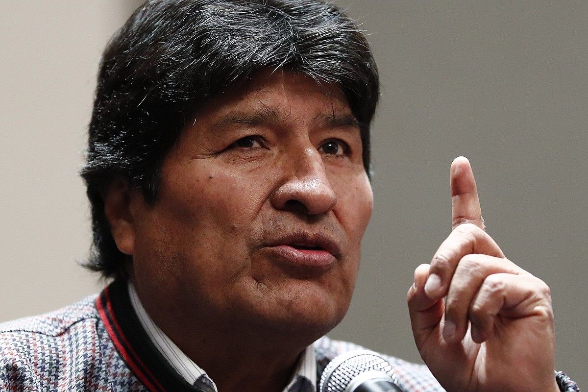 Evo Morales Boliviako presidente ohia, Mexikon, azaroaren 20an. J. MENDEZ / EFE.