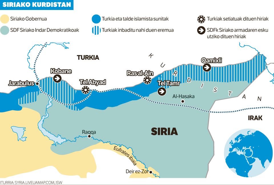 Erdoganek milioi bat errefuxiatu siriar eraman nahi ditu Rojavara.