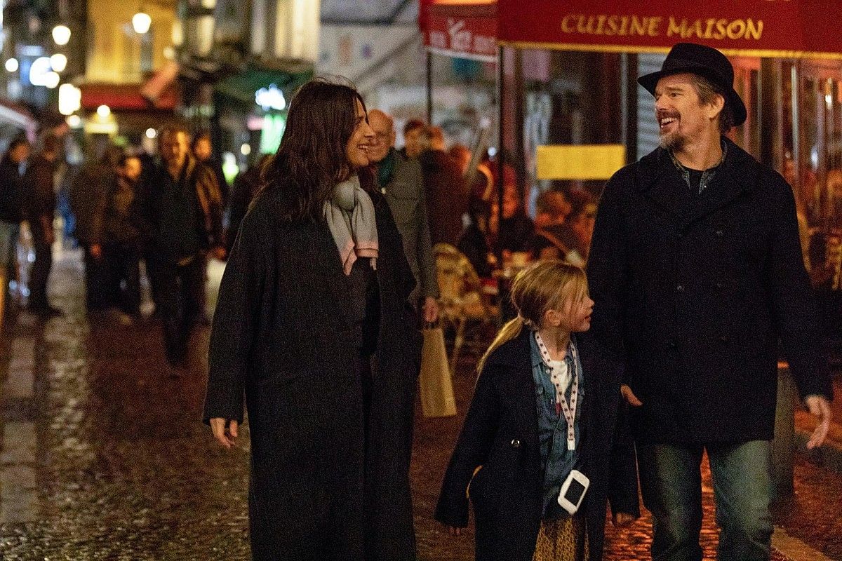 Juliette Binoche eta Ethan Hawke filmeko eszena batean. BERRIA. Juliette Binoche eta Ethan Hawke filmeko eszena batean. BERRIA.