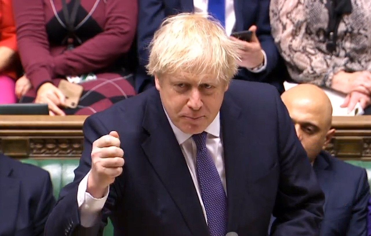 Boris Johnson Erresuma Batuko lehen ministroa, atzo, Westminsterren, Londresen. EFE.