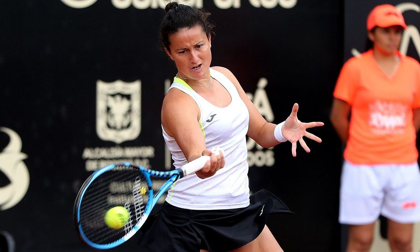 Lara Arruabarrena, iaz, Bogotan jokatutako torneoan. LEONARDO MUÑOZ / EFE.