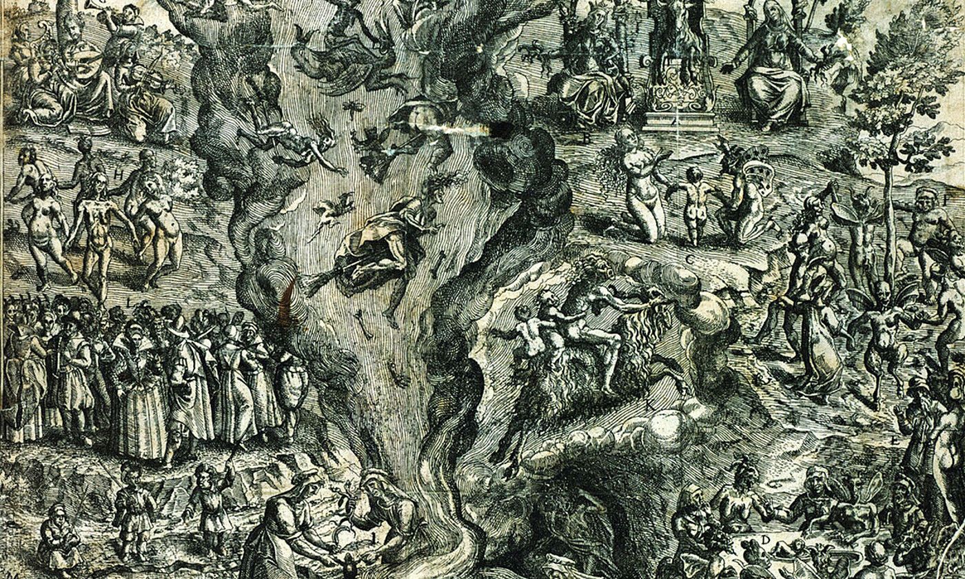 Jan Ziarnkoren El sàbat de les bruixes grabatua (Sorginen akelarrea), 1613. urtekoa. BIBLIOTHÈQUE DU PATRIMOINE, TOULOUSE.