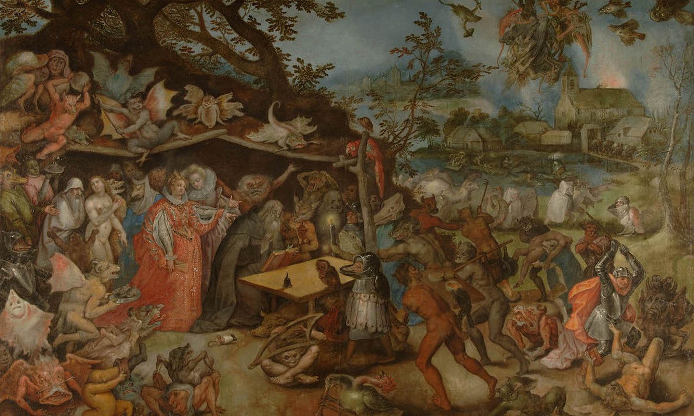 Bruegelen San Antonioren tentazioak margolana (1601-1625), olio pinturaz egina. JAN BRUEGEL DE VELOURS.