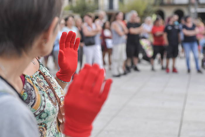 Indakeria matxistaren aurkako protesta bat. IDOIA ZABALETA (FOKU)