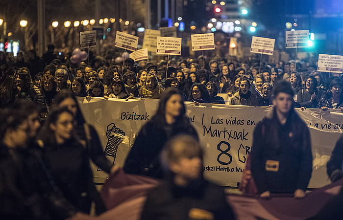 Iruñeko manifestazioa, arratsaldean. JAGOBA MANTEROLA, FOKU