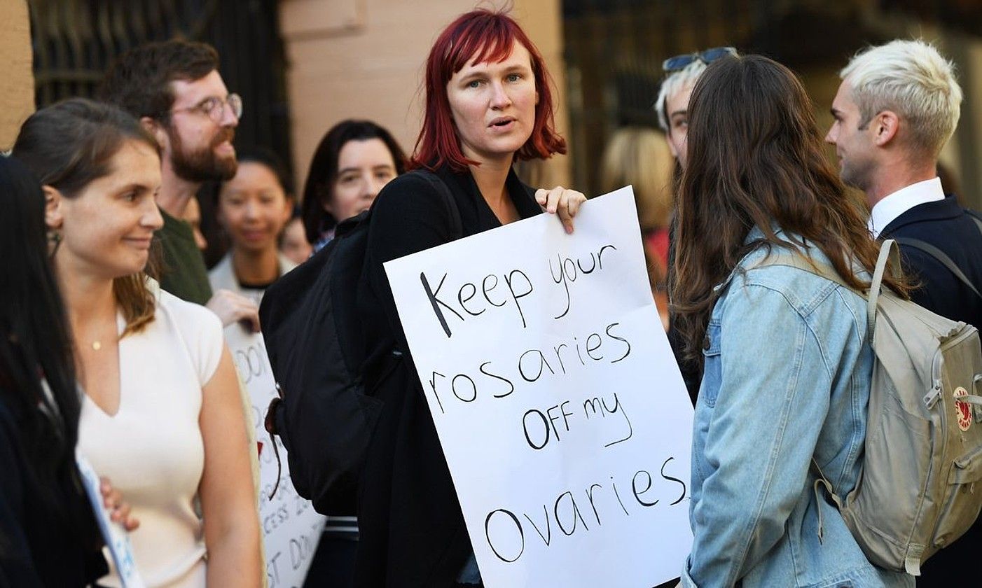 Abortuaren aldeko protesta bat, Australian. DAVID MOIR / EFE.