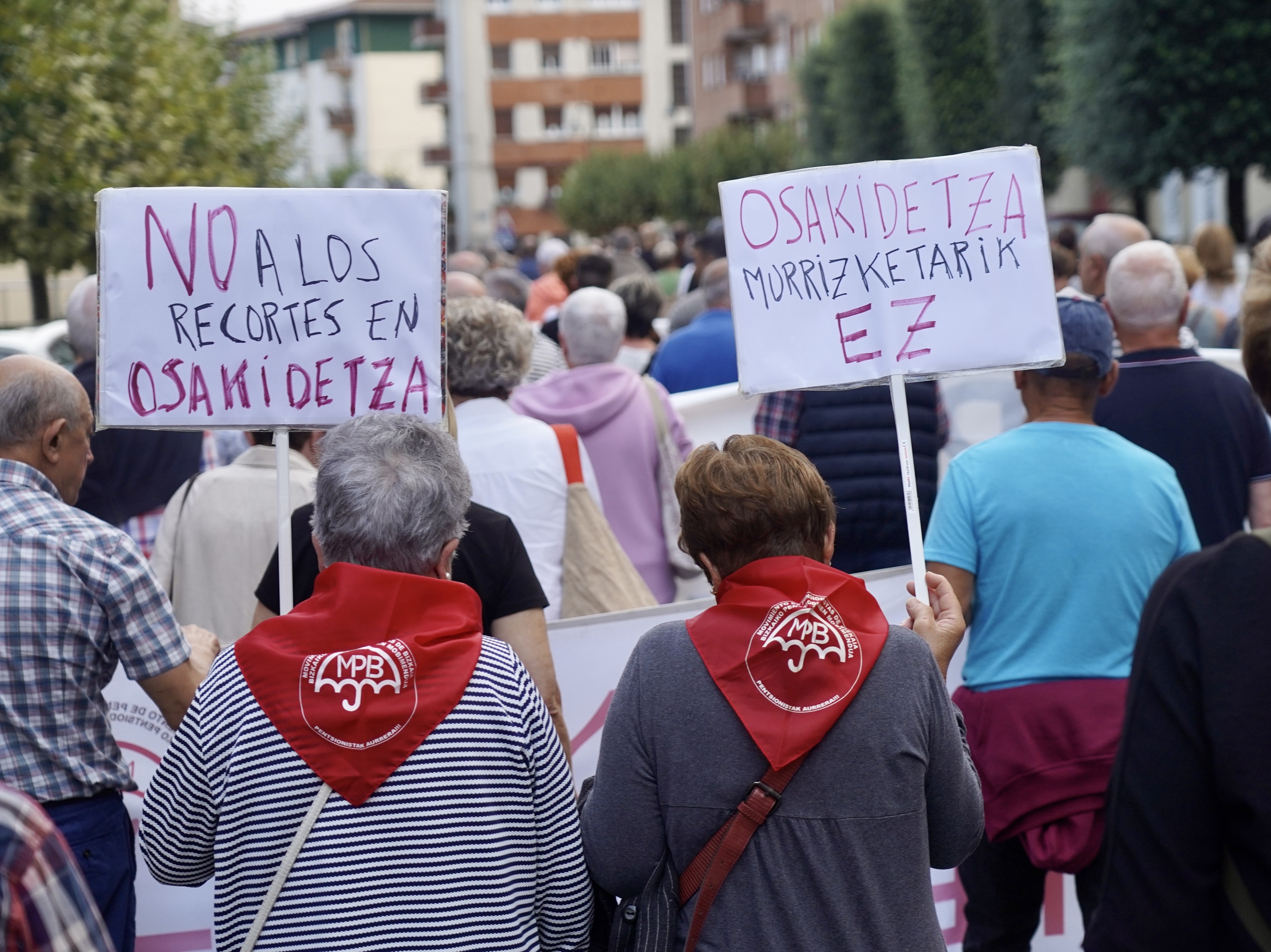 Osasun publikoaren aldeko protesta bat Berrizen, irailean. MONIKA DEL VALLE / FOKU