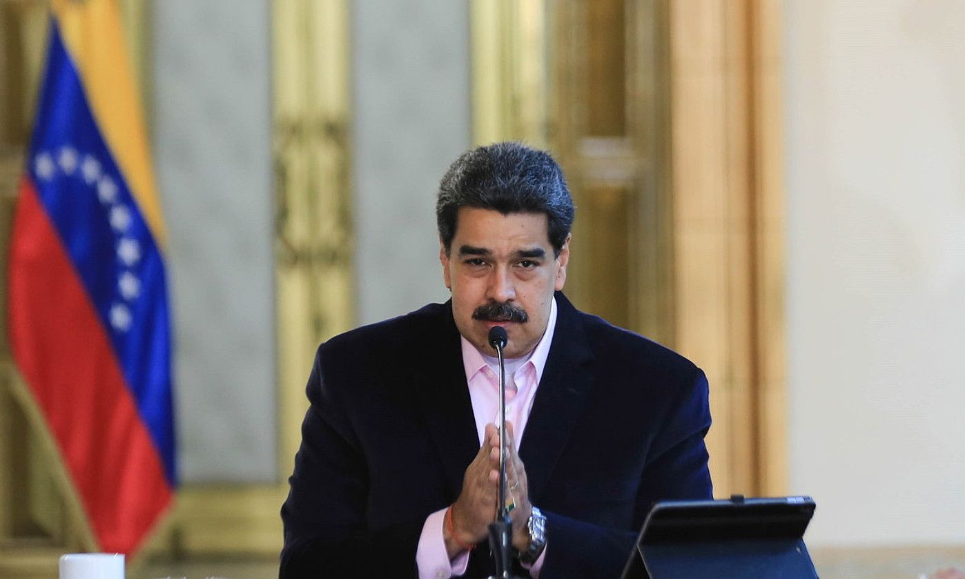 Nicolas Maduro Venezuelako presidentea, artxiboko argazki batean. JHONN ZERPA / EFE.