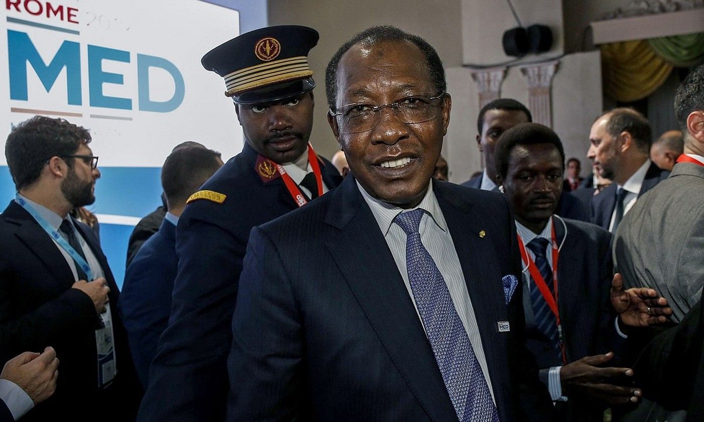 Idriss Deby Txadeko presidentea, artxiboko irudi batean. FABIO FRUSTACI / EFE.