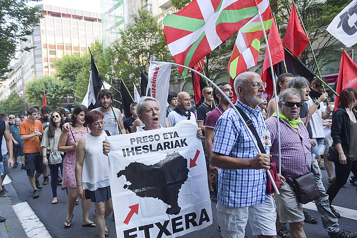 Euskal preso eta iheslarien eskubideen eta amnistiaren alde egindako manifestazio bat, artxiboko irudian. IDOIA ZABALETA, FOKU