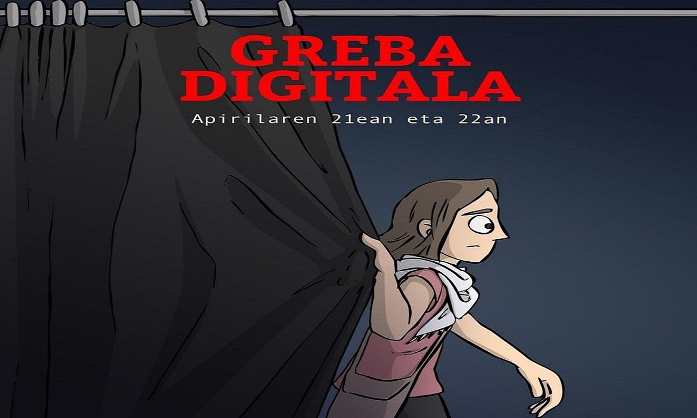 Apirilaren 21 eta 22an sarean kultur edukirik ez partekatzeko deia egin dute 400 kulturgile baino gehiagok, eta goiko irudiarekin zabaldu dute mezua. KULTURGINTZAN.