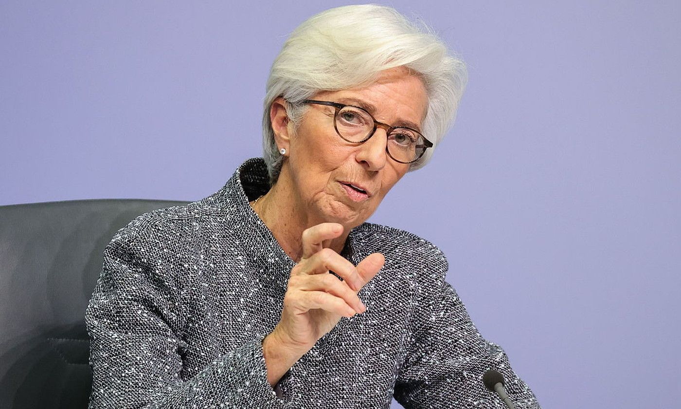 Christine Lagarde, martxoan egindako agerraldi batean. ARMANDO BABANI / EFE.