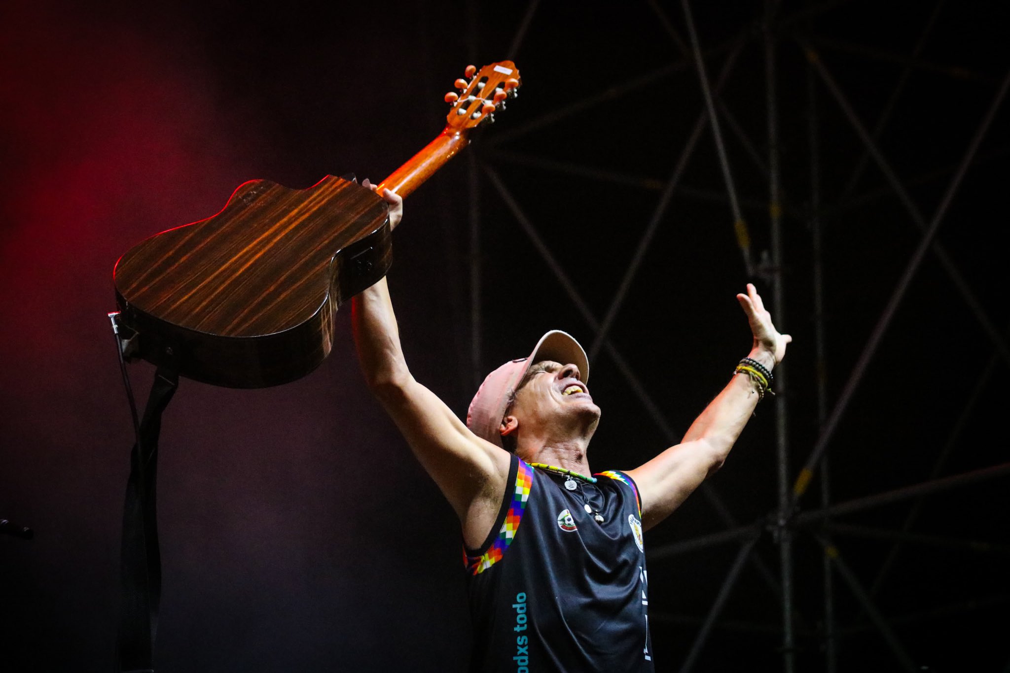 Manu Chao, abuztuan emandako kontzertu batean, Leccen (Italia). BERRIA