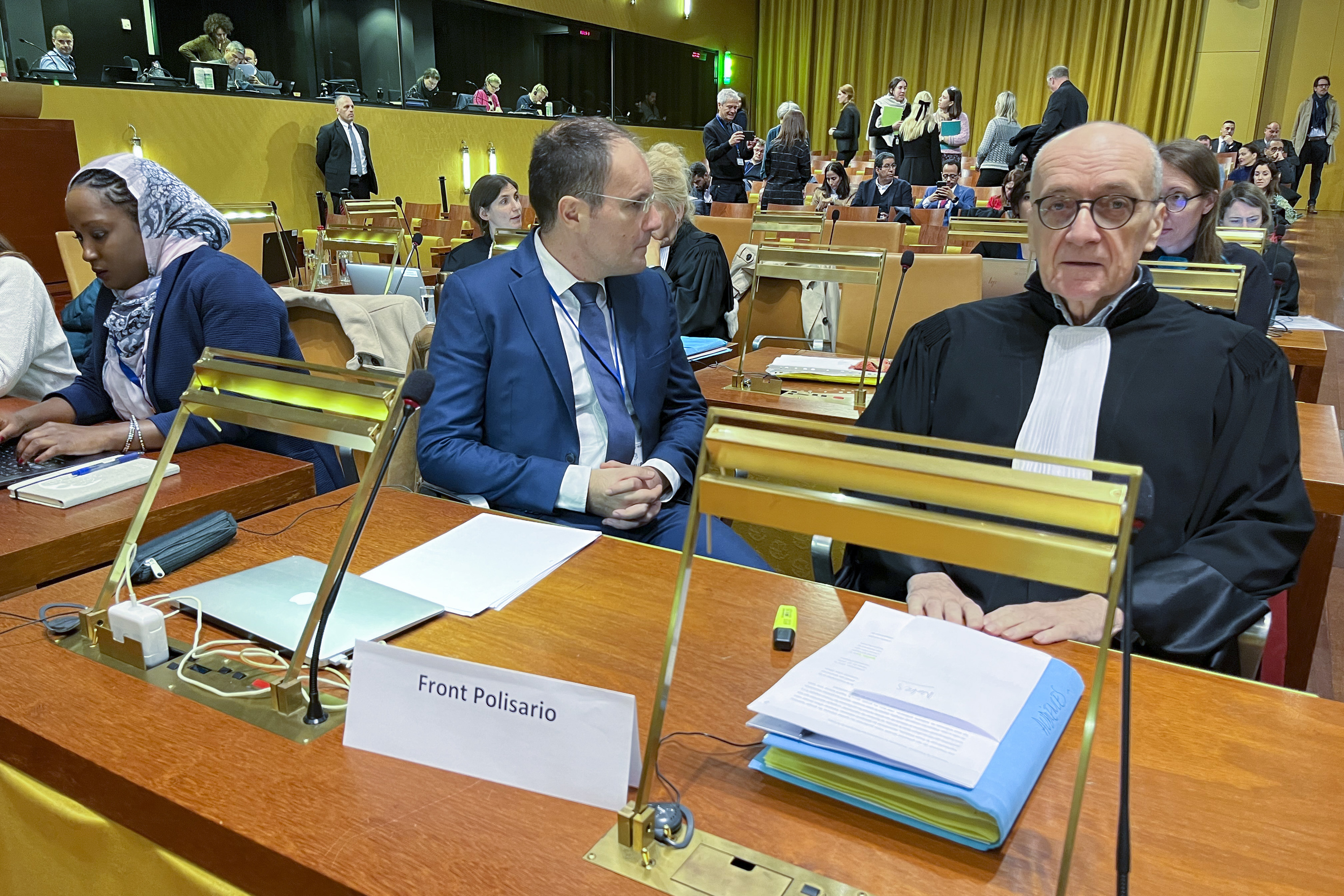 Fronte Polisarioaren abokatuak EBko Justizia Auzitegian, Luxenburgon, iaz. BRUNO FORTEA MIRAS / EFE