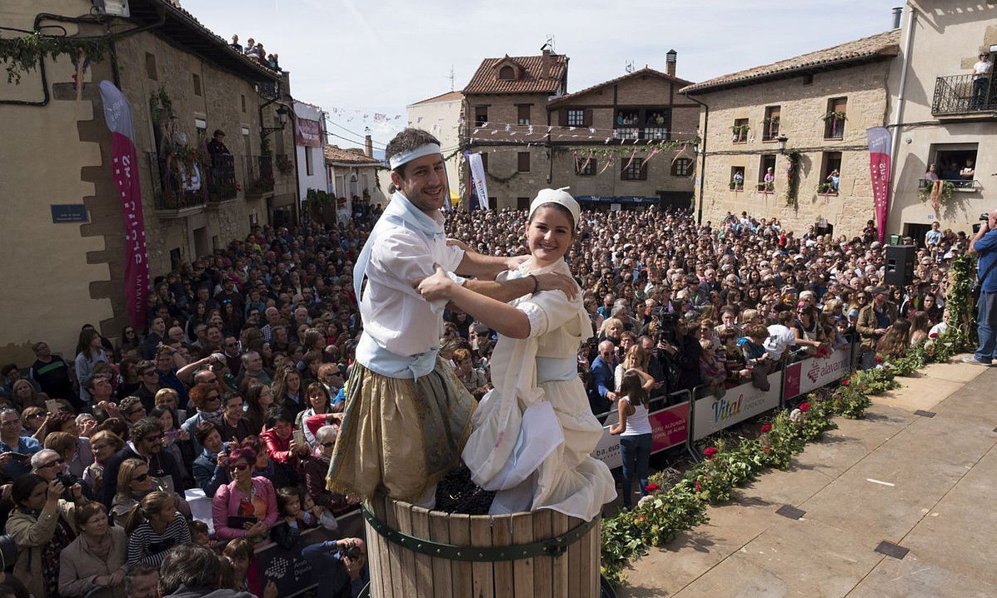 Txakolin uzta berriaren festa, Getarian. ANDONI CANELLADA / FOKU.