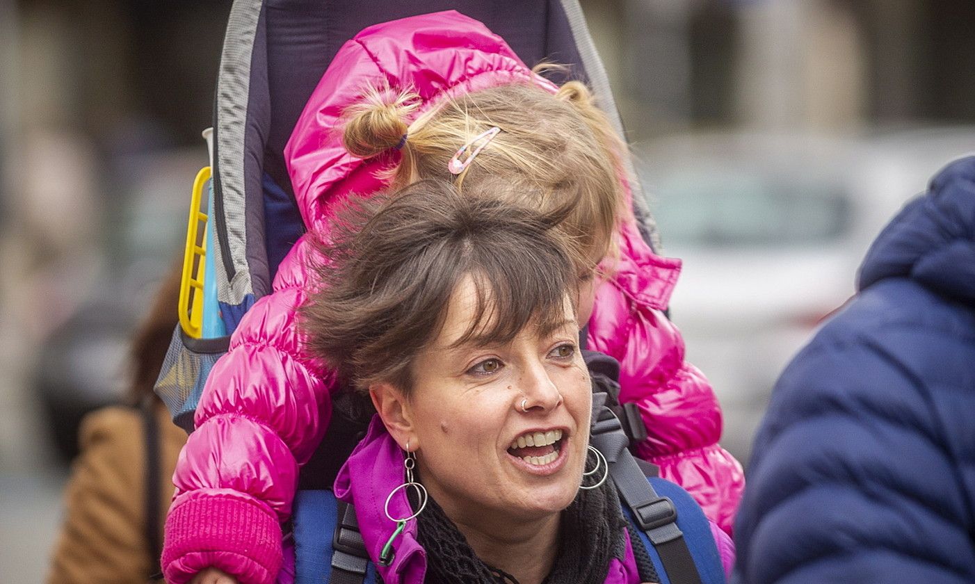 Haur eskolen aldeko otsaileko protesta, Iruñean. JAIZKI FONTANEDA / FOKU.