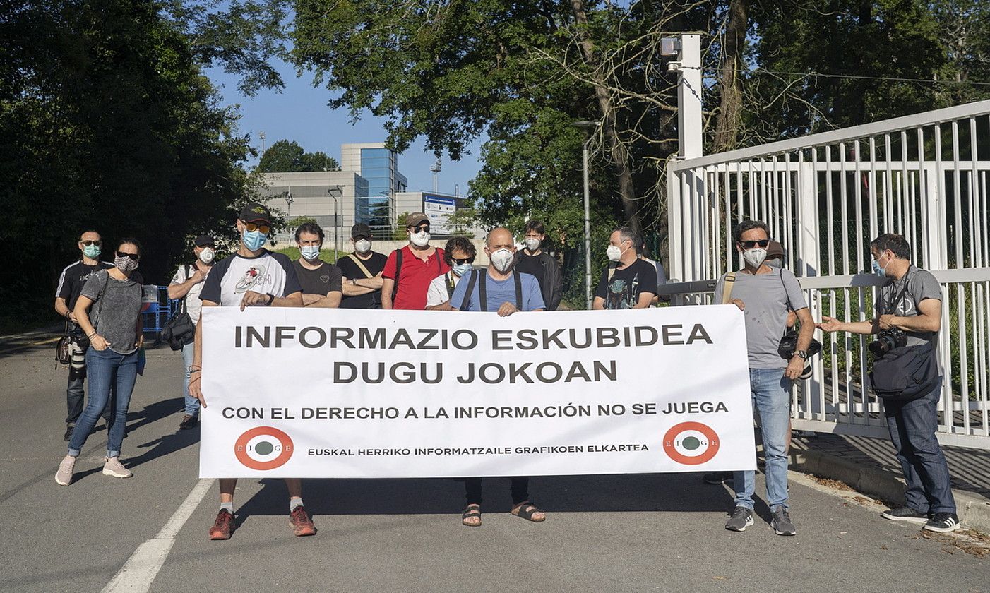 EIGEk atzo Zubietan deitutako kontzentrazioa. ANDONI CANELLADA / FOKU.